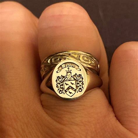 Coat of Arms Signet Ring, Family Crest Rings, Family Crest Signet Ring ...