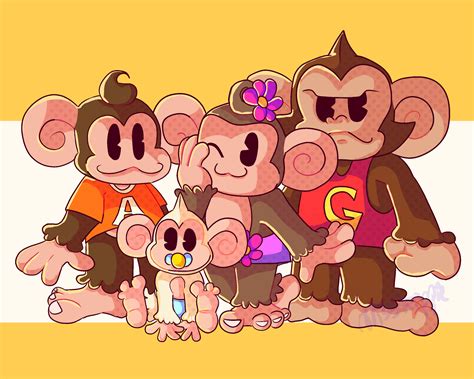 super monkey ball characters by misskippie on Newgrounds