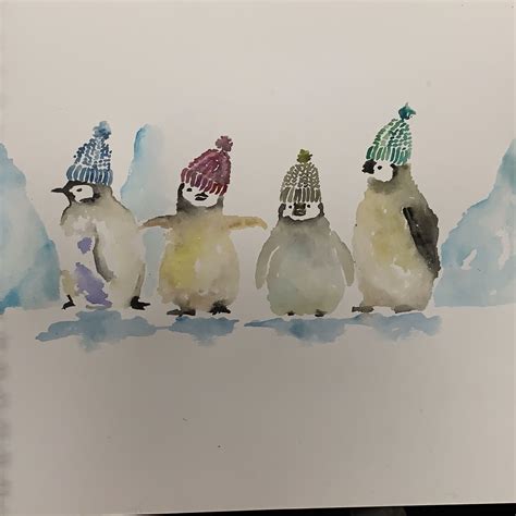 Lovely penguin in watercolor | Art, Lovely, Watercolor