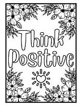 Think Positive Coloring Page By Inclusive School Social Worker  TPT sketch template