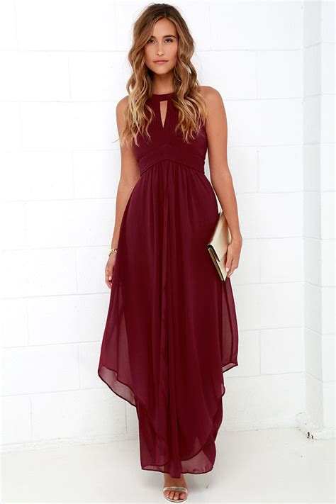 Beautiful Wine Red Maxi Dress - Homecoming Dress - Prom Dress - $88.00