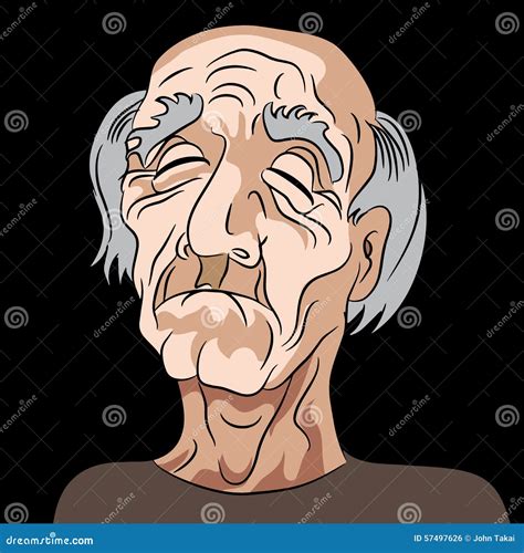 Cartoon Sad Depressed Old Man Stock Vector - Illustration of depressed, unhappy: 57497626