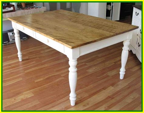 White Farmhouse Dining Table With Drawers