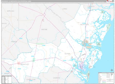 Brunswick Metro Area, GA Maps