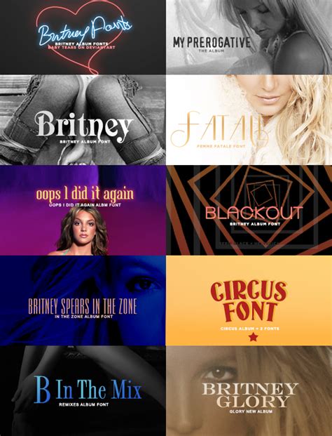 FONT PACK (BRITNEY SPEARS FONTS) by Witchgang on DeviantArt