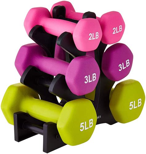 AmazonBasics 20-Pound Dumbbell Set With Stand | Best Fitness Gear For Women Under $50 | POPSUGAR ...
