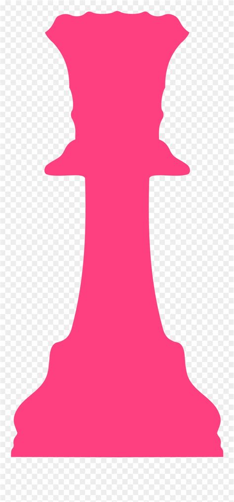 Download Clip Art Black And White Library Clipart Silhouette - Pink Queen Chess Piece - Png ...