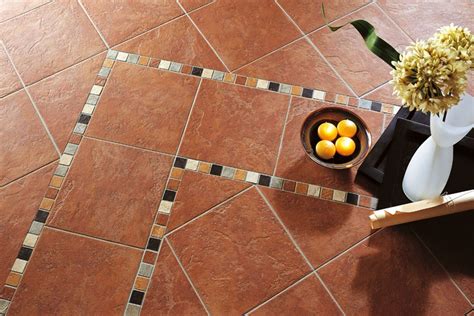 Terracotta effect floor tiles - Earth brown - Porcelain stoneware w...