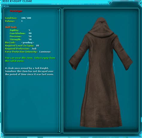 Jedi Knight Cloak | SWG Wiki | Fandom