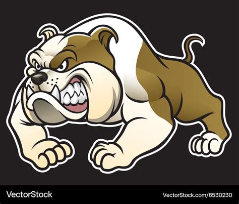 Angry bulldog Royalty Free Vector Image - VectorStock