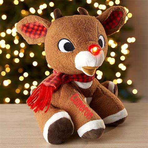 Personalized Light Up Rudolph Plush with Music & Lights