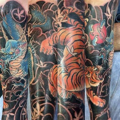 40 Amazing Tiger Dragon Tattoo Designs for Men