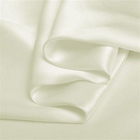 Cream Color Charmeuse Fabric Pure Silk Fabrics for Fashion | YTFabric.com