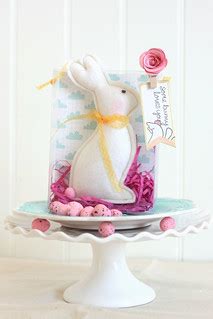 no-calorie white chocolate bunny | blogged here: justmeprint… | Flickr