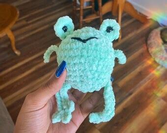 Squishy Froggy Plushie Crochet Amigurumi Soft and Fluffy desk - Etsy