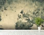 Ancient World Map Sketch Wallpaper Wall Mural | Wallsauce USA