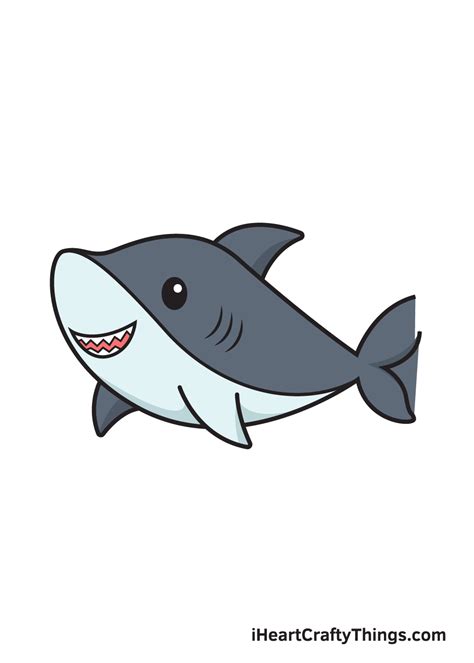 Shark Drawing — How To Draw A Shark Step By Step