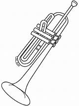 Trombone Coloring Page sketch template