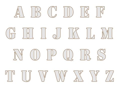 Alphabet Stencil Letters Template - 10 Free PDF Printables | Printablee