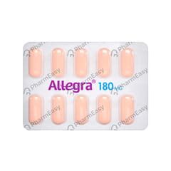 Allegra 180 MG Tablet (10) - Uses, Side Effects, Dosage, Composition & Price | PharmEasy