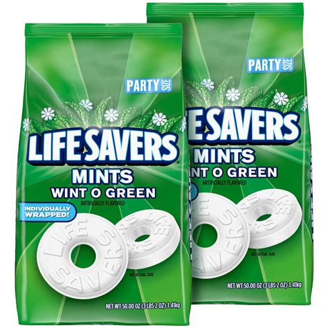 LIFE SAVERS Mints Wint-O-Green Hard Candy 50-Ounce Party Size Bag (Pack of 2) - Walmart.com ...