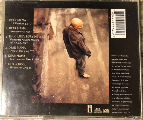 2PAC Dear Mama CD 6 Tracks Maxi Single 1995 Thug Life Moe Z West Coast Rap 765449577420 | eBay