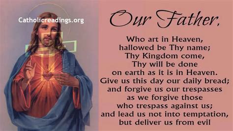 Our Father Prayer - The Lord's Prayer - Catholic Prayers