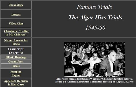 The Learning Professor: Website Spotlight: Alger Hiss Trial