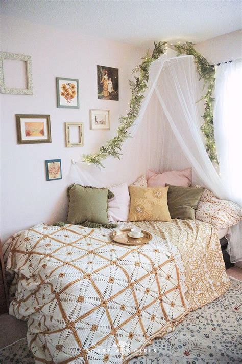 Thrifted Whimsical Vintage Cottagecore Bedroom Makeover in 2021 | Room design bedroom, Room ...