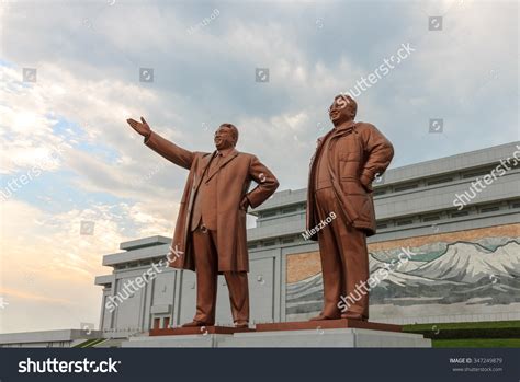 North Korea, Pyongyang - July 24: Mansudae Monument At July 24, 2014 In ...