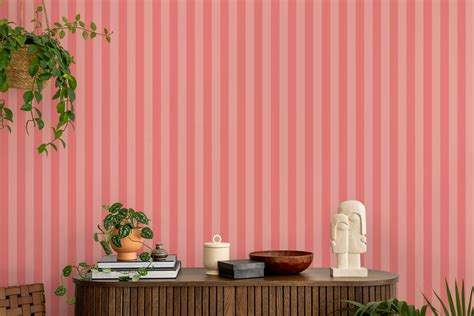 Peaches Stripes wallpaper - Free shipping | Happywall