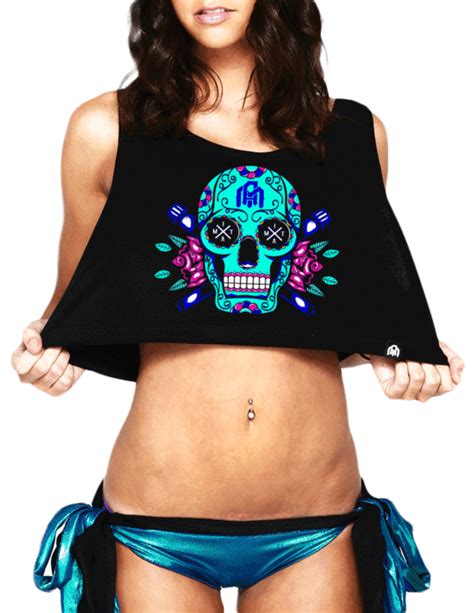 DOTD UV Crop Top | Rave tops, Crop tops, Edm fashion