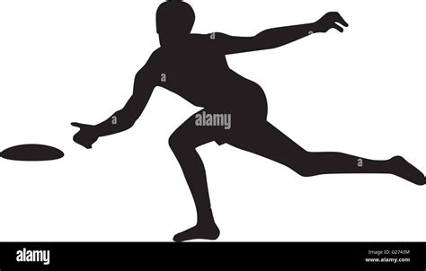 Silhouette of frisbee player Stock Vector Image & Art - Alamy