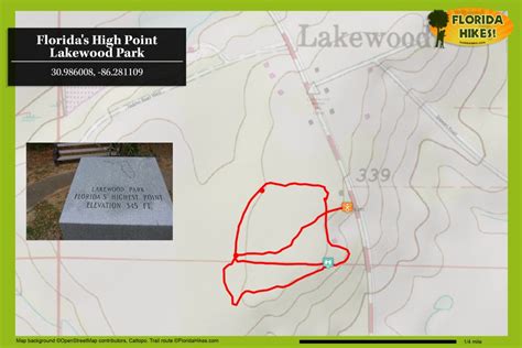 Lakewood Park: Florida's High Point At Britton Hill | Florida Hikes! - Lakewood Florida Map ...