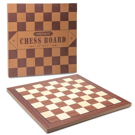 Buy AMEROUS 17 x 17 Inches Wooden Chess Board Only, Professional ...