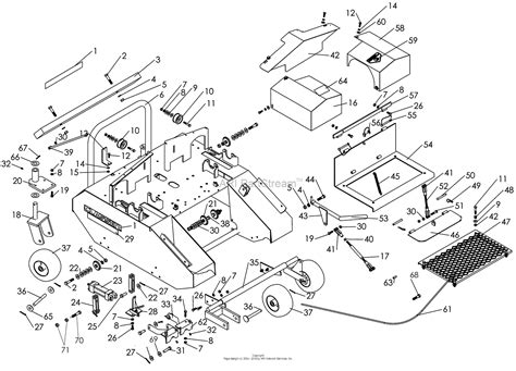 Bunton, Bobcat, Ryan SA-25 "STAND-AER" STANDING AERATOR (S/N 00173 AND ABOVE) Parts Diagram for ...