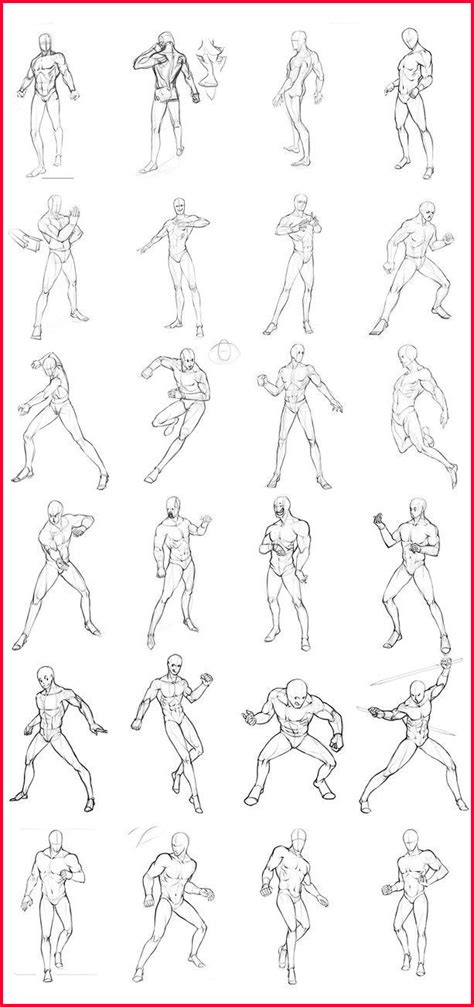 Male Poses Drawing at PaintingValley.com | Explore collection of Male ...