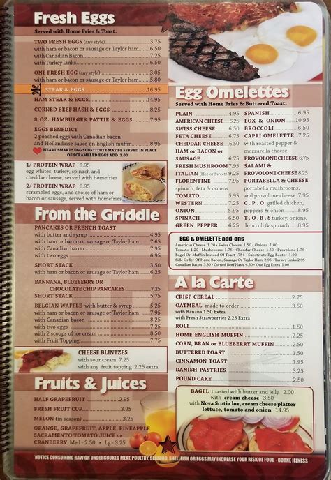 Budd Lake Diner menus in Budd Lake, New Jersey, United States