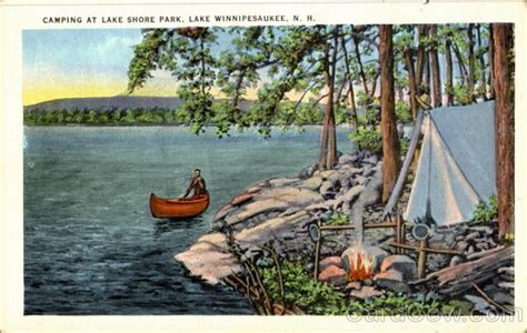 Camping At Lake Shore Park Lake Winnipesaukee, NH