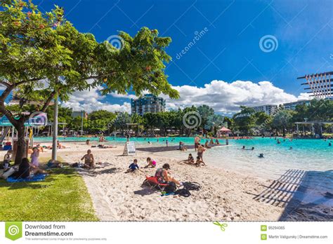 CAIRNS; AUSTRALIA - 17 APRIL 2017. Tropical Swimming Lagoon on T Editorial Image - Image of ...