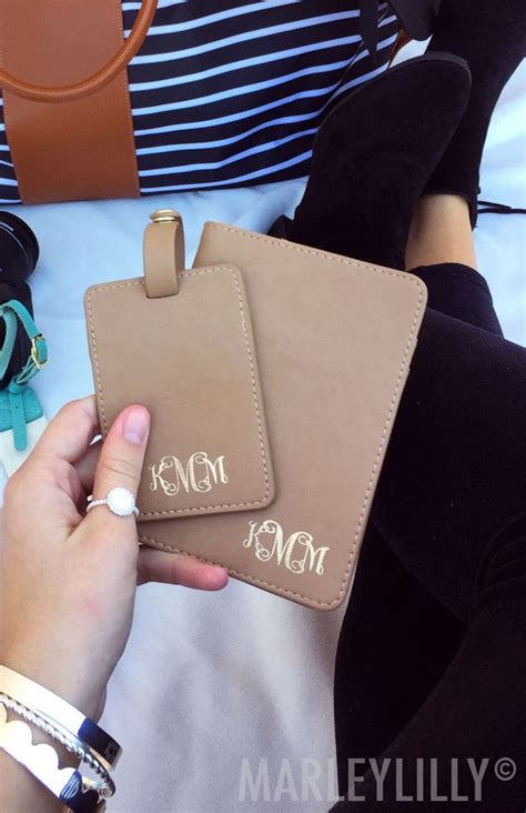 Take on your next vacation in style with the Monogrammed Passport Holder & Luggage Tag 🛫 ...