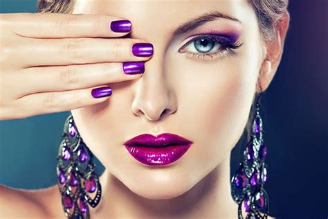Shellac Manicure, Manicure And Pedicure, Mani Pedi, Purple Manicure ...