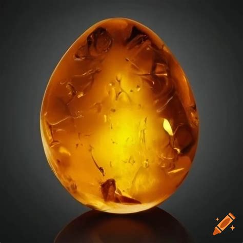 Backlit natural amber with impurities on Craiyon
