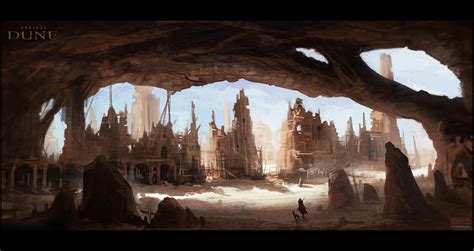 Fremen Ruins (Project Dune by Mark Molnar) Environment Concept Art, Environment Design, Fantasy ...