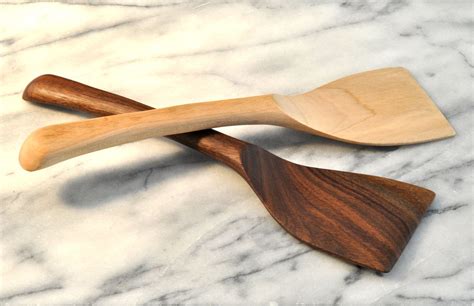 Everyday Hand Carved Long Wooden Spatula - Mastro Company