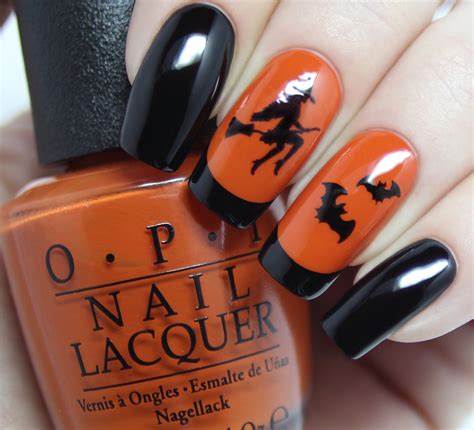 Halloween Nails Using Stickers | Trendy Nails Designs