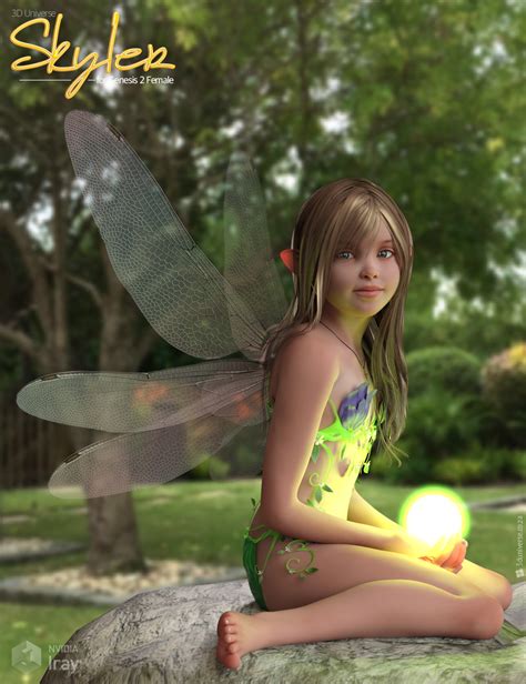 Skyler Character and Hair for Genesis 2 Female(s) | Daz 3D