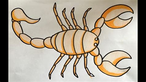 HOW TO DRAW A SCORPION - YouTube