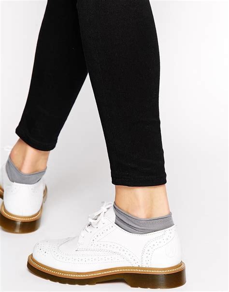 Bronx Leather White Brogue Flat Shoes at asos.com | Shoe boots ...