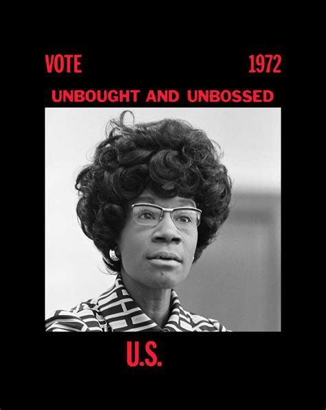 Usa 1972 Campaign Poster Unbought Unbossed Shirley Chisholm Tee T shirt ...